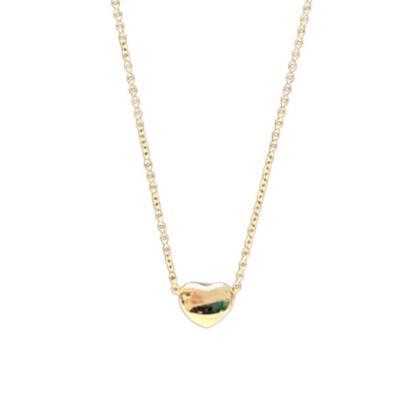 Stainless Steel Gold Tone Heart Necklace (NWOT) - Picture 4 of 5